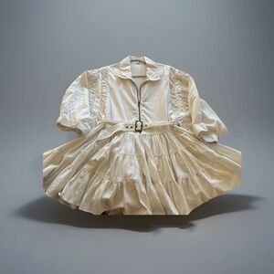 Free People Hampton Mini Dress Ivory Shirt Dress Size Medium Excellent Condition